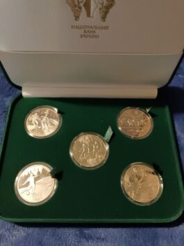 Coin Ukraine 2011 SET 5 coins UEFA Euro 2012TM Final Tournament in a case