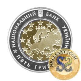 Coin Ukraine 2009 #12 60 Years of the Council of Europe